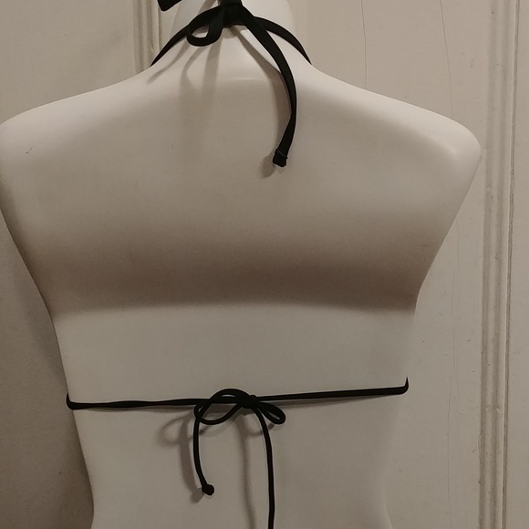 3 String Bikini Halter Style Tops Black Pink and white - Picture 6 of 8